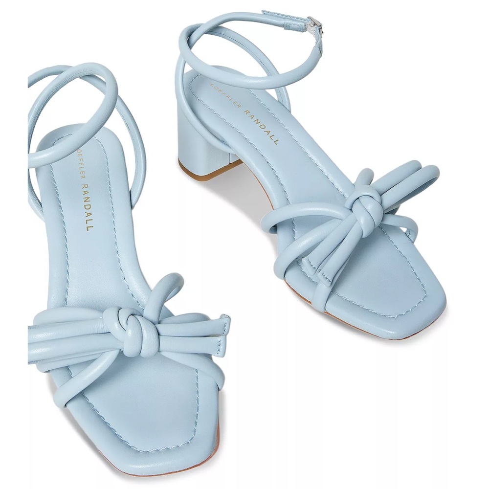 NWT Loeffler Randall Blue Mikel Ankle Strap Heels